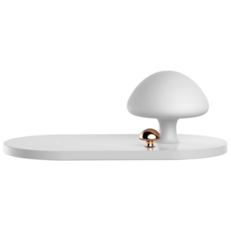 Беспроводная сетевая зарядка Baseus Mushroom Lamp Desktop Wireless Charger белый