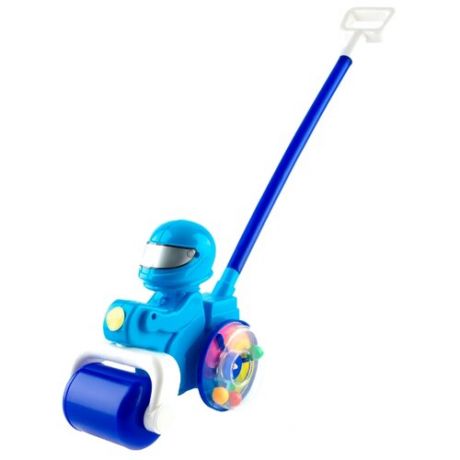 Каталка-игрушка Пластмастер Метеор (12028) со звуковыми эффектами голубой/синий