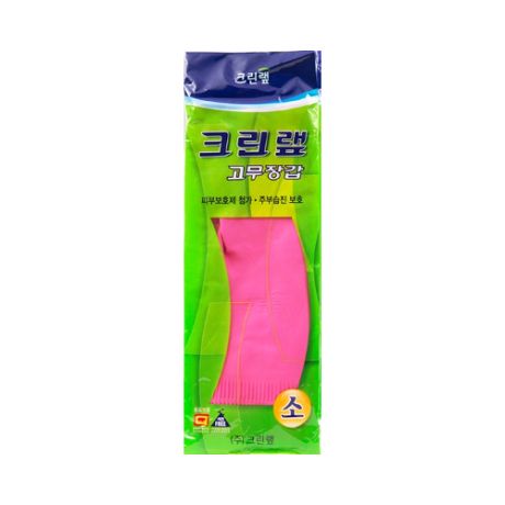Перчатки Clean Wrap из латекса c внутренним покрытием, 1 пара, размер S, цвет розовый