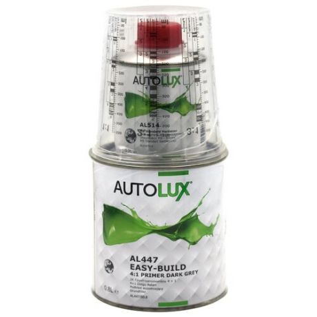 Грунт-наполнитель Autolux Easy-Build 4:1 + AL514, 2 шт. темно-серый
