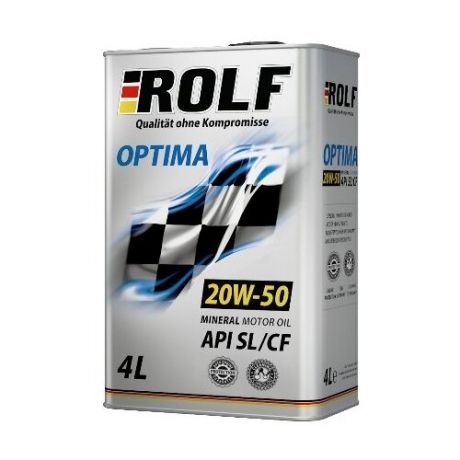 Моторное масло ROLF Optima 20W-50 SL/CF 4 л