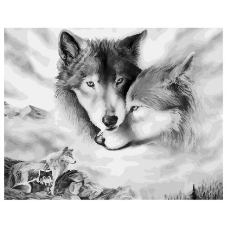 ВанГогВоМне Картина по номерам "Волчья нежность", 40х50 см (ZX 21676)