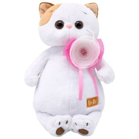 Мягкая игрушка Basik&Co Кошка Ли-Ли с цветком 27 см