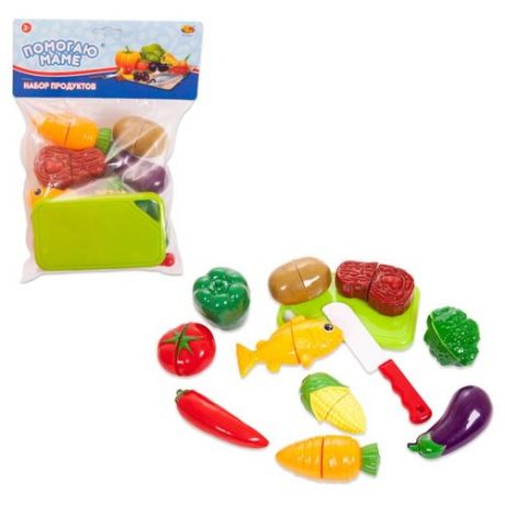 Набор продуктов с посудой ABtoys Помогаю маме PT-00467 разноцветный