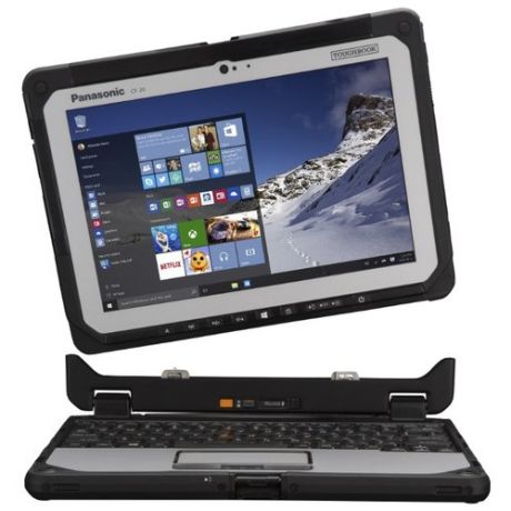 Ноутбук Panasonic TOUGHBOOK CF-20C5108T9 (Intel Core m5 6Y57 1100MHz/10.1"/1920x1080/8GB/256GB SSD/DVD нет/Intel HD Graphics 515/Wi-Fi/Bluetooth/LTE/Windows 10 Pro) CF-20C5108T9 серебристый/черный