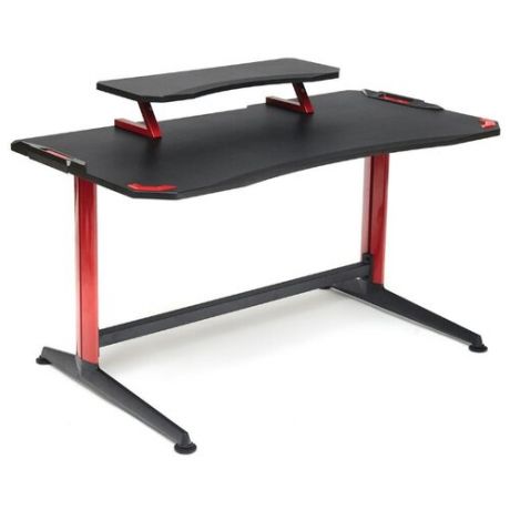 Компьютерный стол TetChair Cyber-1, 135х75 см, цвет: черно-красный