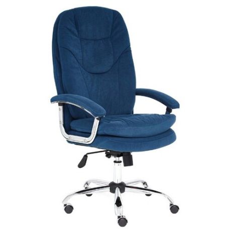 Компьютерное кресло TetChair Softy Lux для руководителя, обивка: текстиль, цвет: синий 32