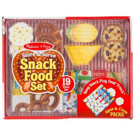 Набор продуктов Melissa & Doug Store & serve snack food set 4337 разноцветный