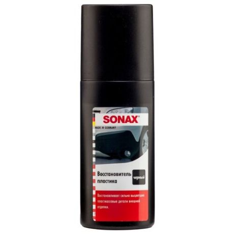SONAX Восстановитель черного пластика для салона автомобиля 409100, 0.1 л черный