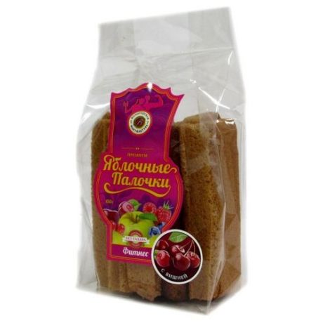 Пастила Вологодская мануфактура Яблочные палочки Фитнес с вишней без сахара 150 г