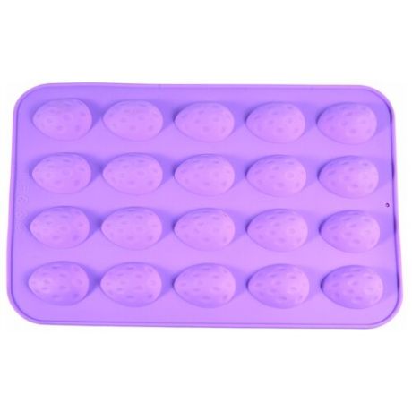 Форма для шоколада Fissman Перепелиные яйца, 20 ячеек фиолетовый