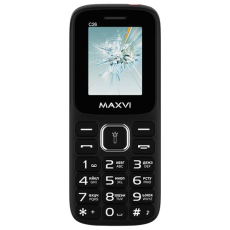 Телефон MAXVI C26 черный / красный