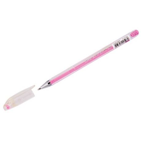 CROWN Ручка гелевая Hi-Jell Pastel, 0.8мм ( HJR-500P), розовый цвет чернил