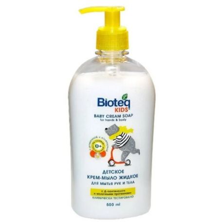 Bioteq Детское крем-мыло жидкое для мытья рук и тела с ромашкой и календулой 500 мл