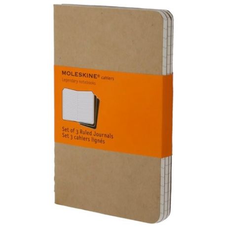 Комплект блокнотов 3 шт. Moleskine Cahier Journal Pocket 90x140, 32 листа 385306(QP411)