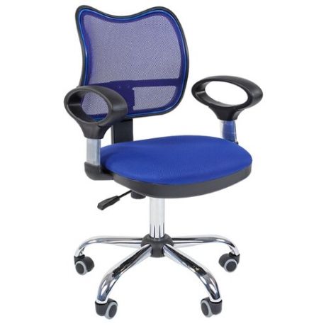 Компьютерное кресло Chairman 450 CHROME офисное, обивка: текстиль, цвет: синий