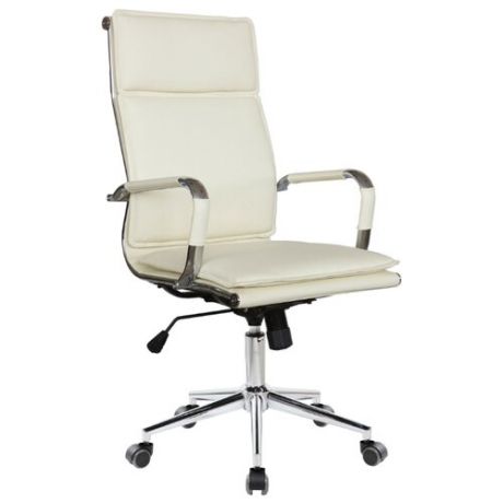 Компьютерное кресло Рива 6003-1 S для руководителя, обивка: искусственная кожа, цвет: бежевый
