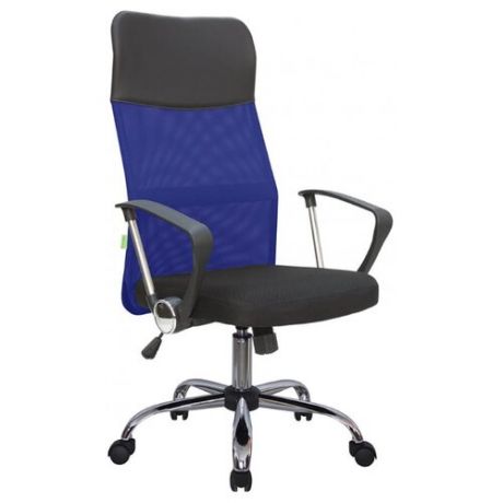 Компьютерное кресло Рива 8074 офисное, обивка: текстиль/искусственная кожа, цвет: синий