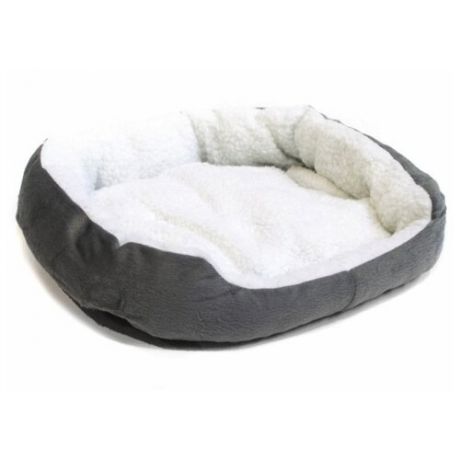 Лежак для собак и кошек Удачная покупка P0012 45х40х11 см серый/белый