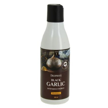 Deoproce шампунь Black garlic Intensive energy с экстрактом черного чеснока 200 мл