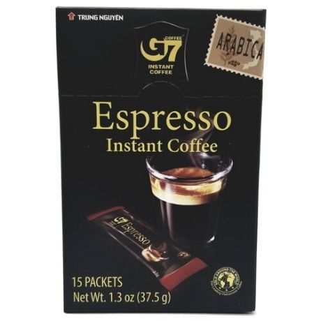 Растворимый кофе Trung Nguyen G7 Espresso Instant Coffee, в стиках (15 шт.)