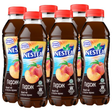 Чай Nestea черный со вкусом персика, 0.5 л, 6 шт.