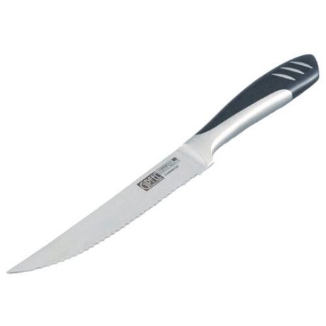 GIPFEL Нож для стейка Memoria 13 см с зубчатой кромкой серебристый металлик/черный