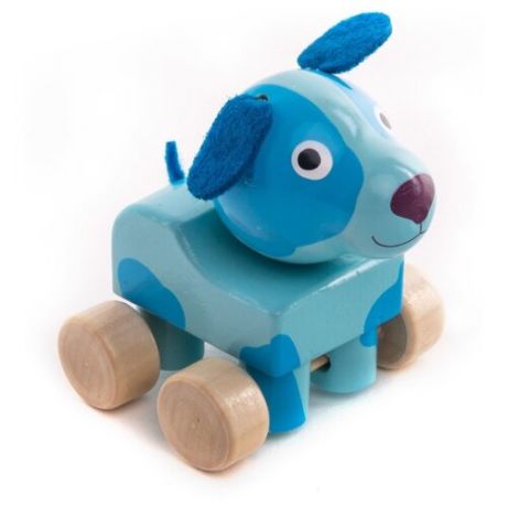 Каталка-игрушка Деревяшки Собачка Гав-Гав (19WFT03D) голубой