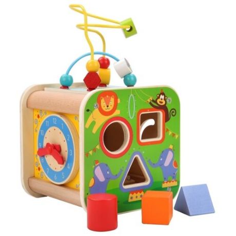 Развивающая игрушка Lucy & Leo Куб Цирк разноцветный