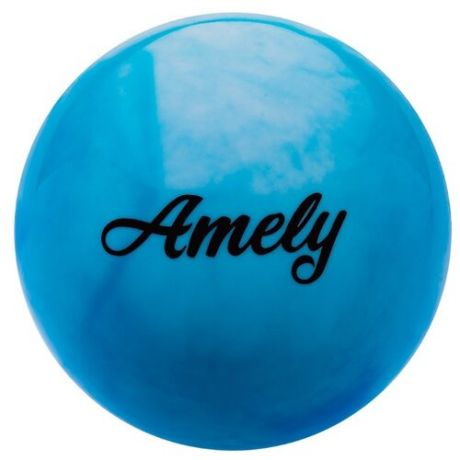 Мяч для художественной гимнастики Amely AGB-101 19 см синий/белый