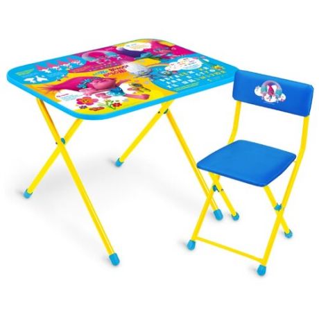 Комплект Nika стол + стул Тролли (К75-Т) 76x54 см синий