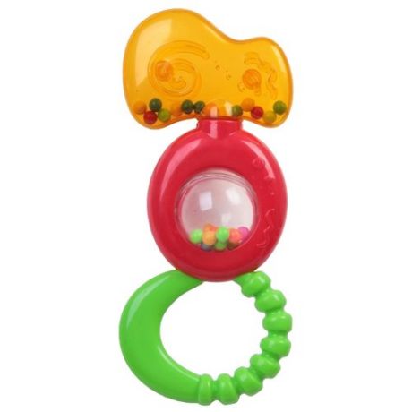 Прорезыватель-погремушка BONDIBON С шариками ВВ1485 зеленый/красный/желтый