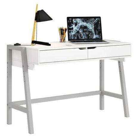 Письменный стол Polini kids Mirum 1440, 128х60 см, цвет: белый/серый