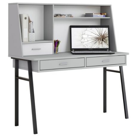 Письменный стол Polini kids Aviv 1455, 140х61.8 см, цвет: серый/серый/белый