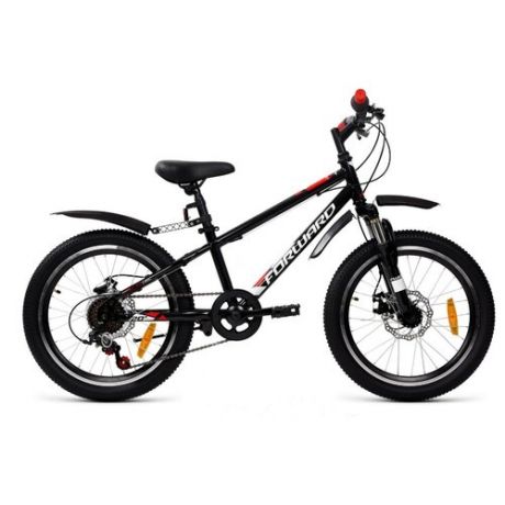 Подростковый горный (MTB) велосипед FORWARD Unit 20 3.0 Disc (2020) черный 10.5" (требует финальной сборки)
