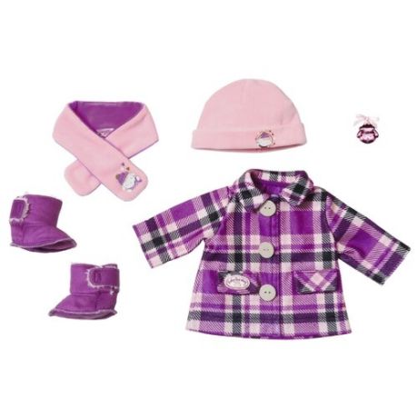 Zapf Creation Комплект одежды для куклы Baby Annabell Модная зима 702864 фиолетовый