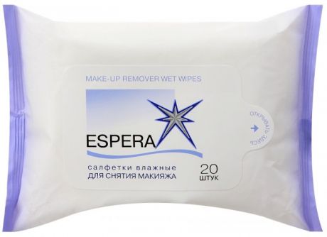 Гигиена для мамы Максан Влажные салфетки Espera для снятия макияжа 20 шт.