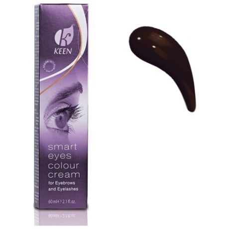 KEEN Краска для бровей и ресниц Smart Eyes Colour Cream, 60 мл коричневый