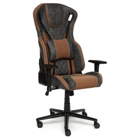 Компьютерное кресло TetChair iMatrix игровое, обивка: искусственная кожа, цвет: серый/коричневый