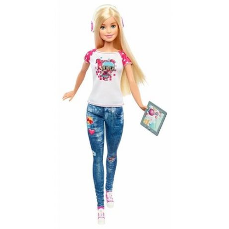 Кукла-геймер Barbie Виртуальный мир, 29 см, DTV96
