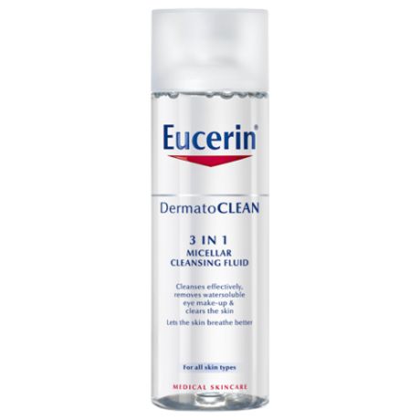 Eucerin свежающий и очищающий мицеллярный лосьон 3в1 DermatoClean, 200 мл