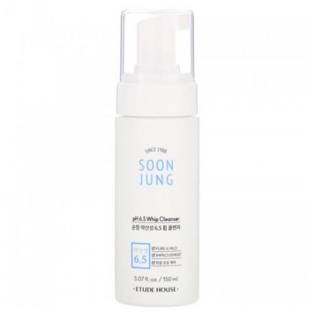 Etude House пенка для умывания с уровнем pH 6.5 Soon Jung Whip Cleanser, 150 мл