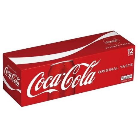 Газированный напиток Coca-Cola Classic, США, 0.355 л, 12 шт.