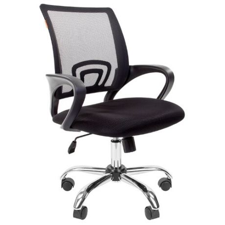 Компьютерное кресло Chairman 696 chrome офисное, обивка: текстиль, цвет: черный TW-11/черный