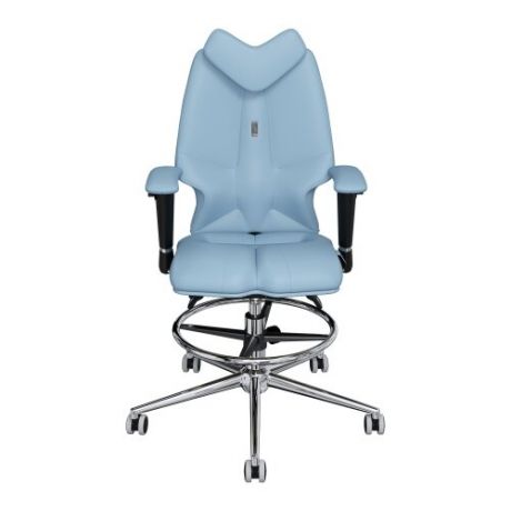 Компьютерное кресло Kulik System Fly (с подставкой для ног) детское, обивка: искусственная кожа, цвет: светло-синий