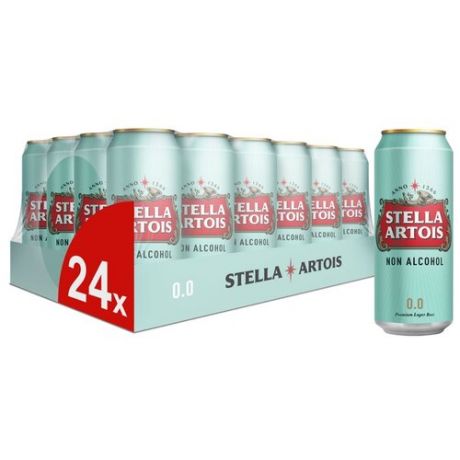 Пиво безалкогольное светлое Stella Аrtois, 0,45 л (24 шт)