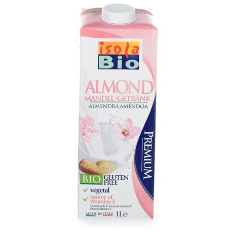 Миндальный напиток Isola Bio Almond c сиропом агавы без глютена 1 л
