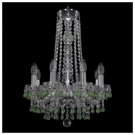 Люстра Bohemia Ivele Crystal 1410 1410/8/141/h-60/Ni/V5001, E14, 320 Вт