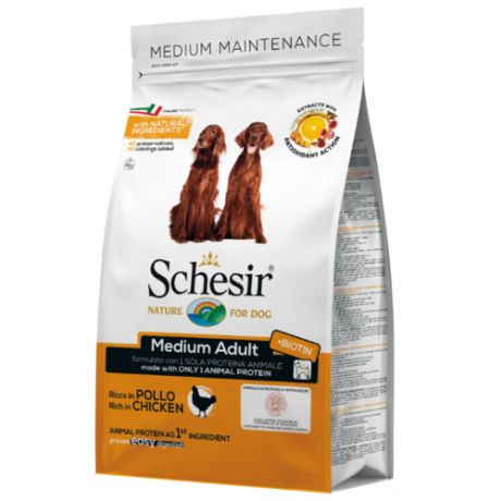 Сухой корм для собак Schesir курица 3 кг (для средних пород)