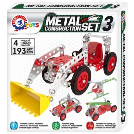 Винтовой конструктор ТехноК Металлический 6412 Metal construction set 3